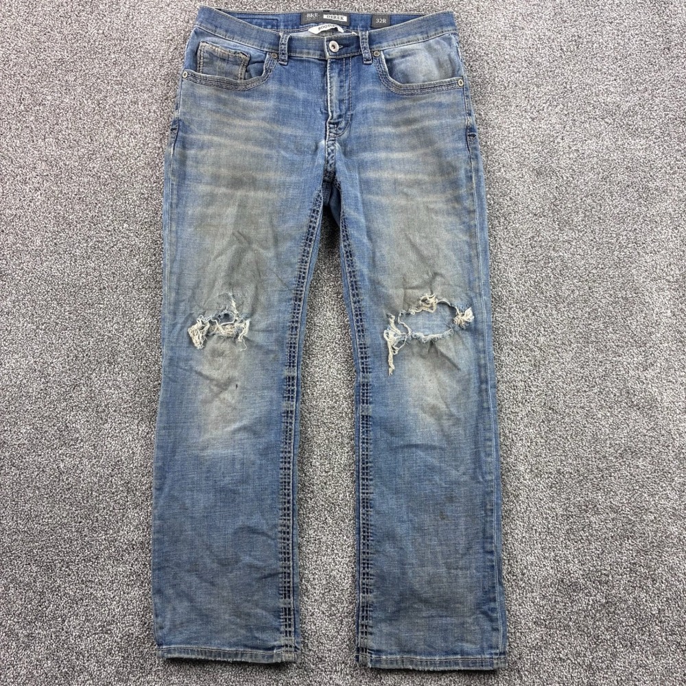 BKE Buckle Jeans‎ Mens 32R Blue Derek Bootleg Bootcut Western Light Wash